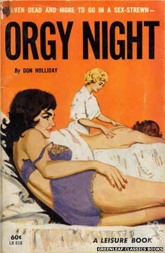 Leisure Books LB618 - Orgy Night by Don Holliday, cover art by Unknown (1963)