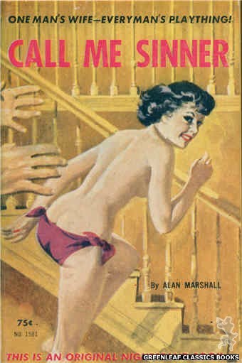 Nightstand Books NB1581 - Call Me Sinner by Alan Marshall, cover art by Harold W. McCauley (1961)