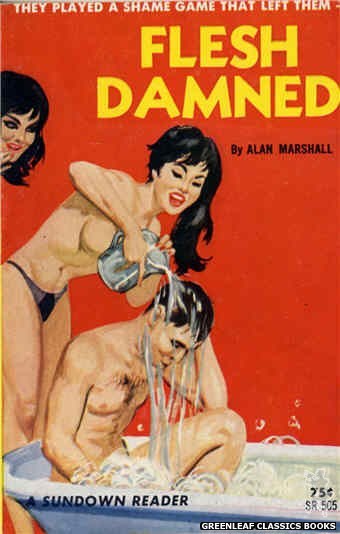Sundown Reader SR505 - Flesh Damned by Alan Marshall, cover art by Robert Bonfils (1964)