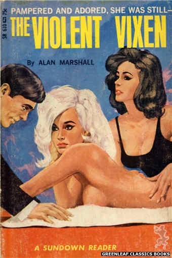 Sundown Reader SR610 - The Violent Vixen by Alan Marshall, cover art by Darrel Millsap (1966)