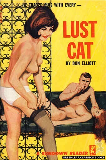 Sundown Reader SR589 - Lust Cat by Don Elliott, cover art by Unknown (1966)