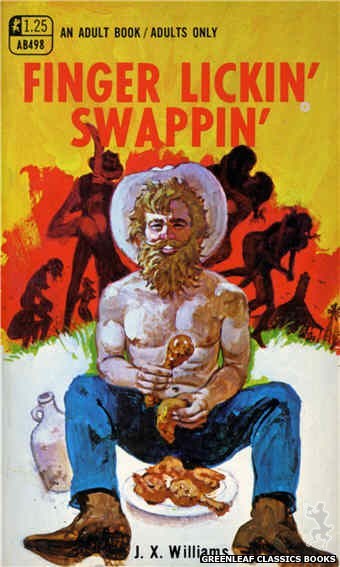 Adult Books AB498 - Finger Lickin' Swappin' by J.X. Williams, cover art by Robert Bonfils (1969)