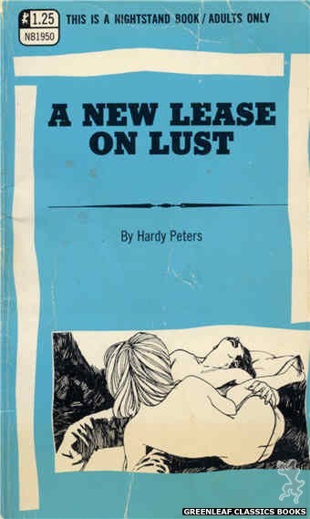 Nightstand Books NB1950 - A New Lease On Lust by Hardy Peters, cover art by Harry Bremner (1969)
