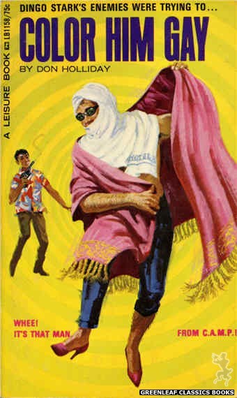 Leisure Books LB1158 - Color Him Gay by Don Holliday, cover art by Robert Bonfils (1966)