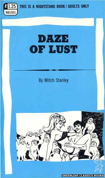 Nightstand Books NB1931 - Daze of Lust by Mitch Stanley, cover art by Harry Bremner (1969)