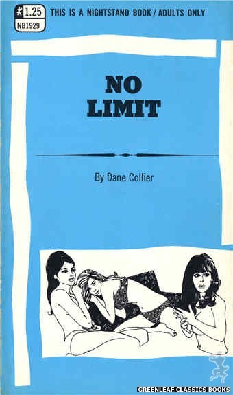 Nightstand Books NB1929 - No Limit by Dane Collier, cover art by Harry Bremner (1969)