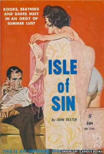 Nightstand Books NB1549 - Isle Of Sin by John Dexter, cover art by Harold W. McCauley (1961)