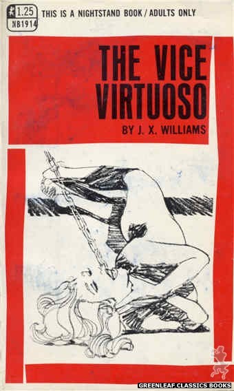 Nightstand Books NB1914 - The Vice Virtuoso by J.X. Williams, cover art by Harry Bremner (1969)