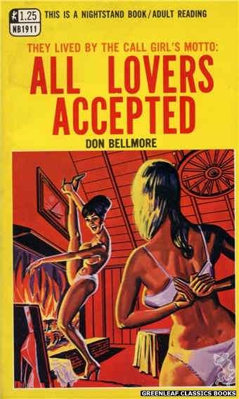Nightstand Books NB1911 - All Lovers Accepted by Don Bellmore, cover art by Tomas Cannizarro (1968)