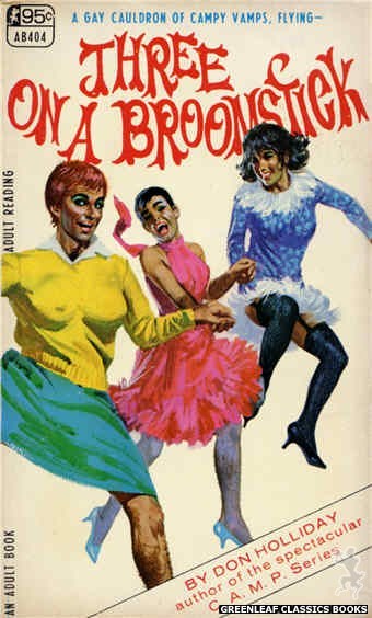 Adult Books AB404 - Three On A Broomstick by Don Holliday, cover art by Robert Bonfils (1967)